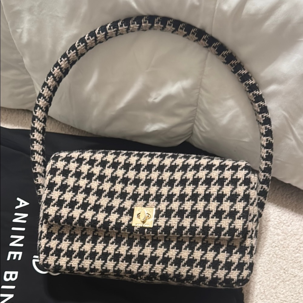 Anine Bing Houndstooth NICO Shoulder Bag - Picture 5 of 13
